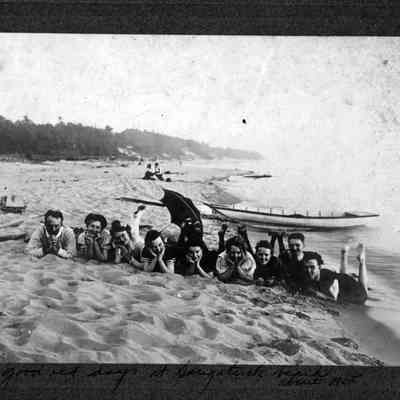 Beach_group_ca_1910.jpg 1MB - location of original unknown: Erik Peterson donation/Digital file on Jack Sheridan Drive 2021.72.02