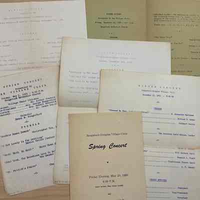 Village Choir concert programs