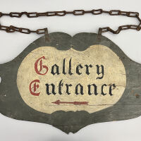 Chalet Studio sign with chain