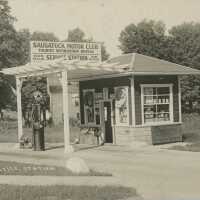 Saugatuck Service Station Postcard