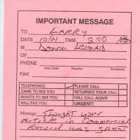          Note with Compliment Regarding an Article in the Commercial Record (1)
   