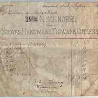          L. Invoice from H. Schnobel Hardware to Village of Saugatuck for nails and spikes.
   