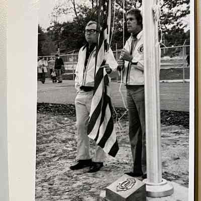 Lions Club flag raising