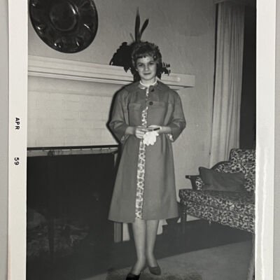 Unknown young lady, dated April 1959