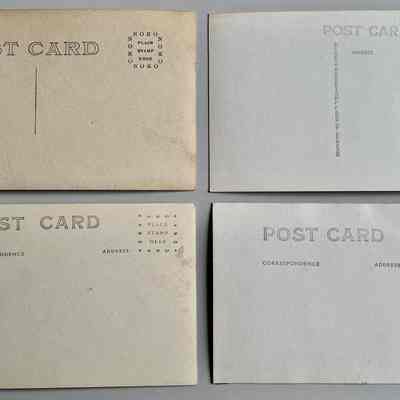 Real photo postcards back