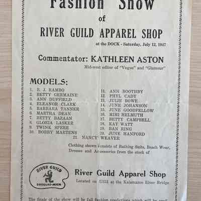 Dock Fashion Show Program 1947