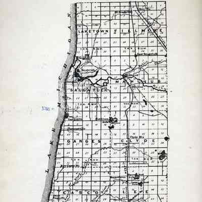 Outline Map of Allegan Co 1873