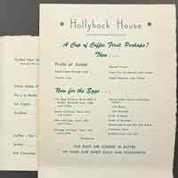 Hollyhock House Menu