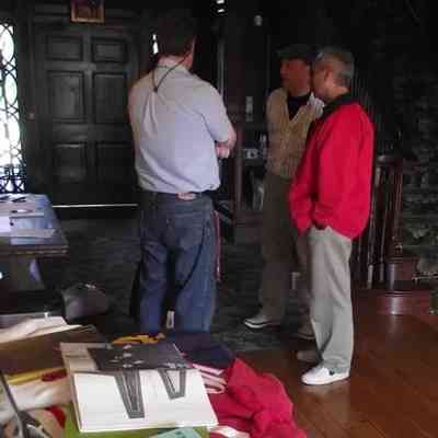 © The Holland Sentinel June 26, 2013: Then-Rev. Robert Prevost, in the red jacket, attends a reunion for graduates of St. Augustine Seminary High School on Saturday, Aug. 11, 2013, at Felt Mansion. Prevost rose to the papacy on Thursday, May 8.