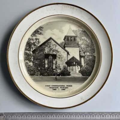 Plate, First Congregational Church commemorative