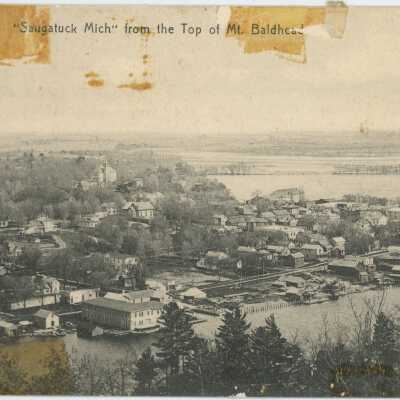 Saugatuck Mich from the Top of Mt. Baldhead