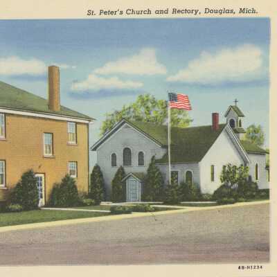 St. Peter's Church and Rectory Postcard