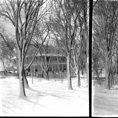 737 0/2	Saugatuck - scenes Morrison Park, winter (Cook Park today): River side of the Hotel Butler