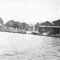          Old Edgewater boat livery on lot 220 at the southwest corner of Water and Main Streets circa early 1922; Photo processed and described by James T. Faasen.
   