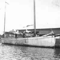          Sunshine docked in front of what will be Coral Gables circa 1922; Photo processed and described by James T. Faasen.
   