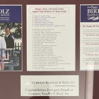          F. Framed campaign materials from Cusman Kander & Reed, Inc.
   