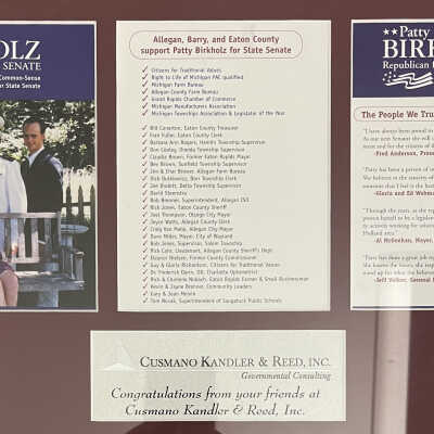 F. Framed campaign materials from Cusman Kander & Reed, Inc.