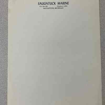 Letterhead of the Saugatuck Marine