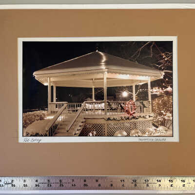 Winter gazebo and Interurban building