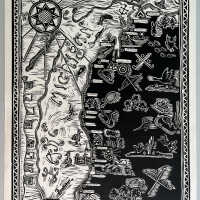 Hollyhock House Lake Print