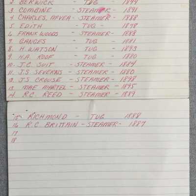 List of ships built by R.C. Brittain