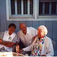          Dorothy Otto, Tom Otto, unknown woman in white cardigan
   