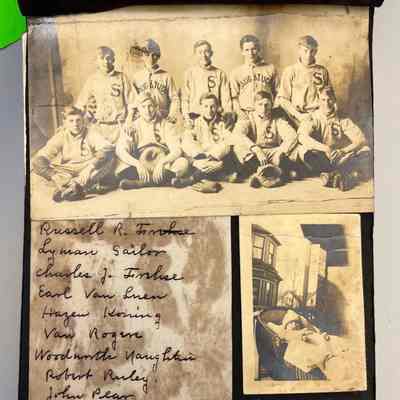 Saugatuck Baseball Team 1910: May 1910 Local Y.M.C.A Baseball Team- Back Row- Russell Frehse, Lyman Sailor, Charles J.
Frehse, Earl Van Leun, Hazen Koning; Front Row- Van Rogers, Woodworth Naughtin, Robert Ruley, John Pear, George Sewers.