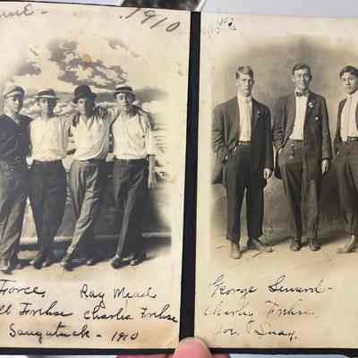 Joe Force, Ray Mead, Russell and Charles Frehse, George Sewers, Joe Snay 1910