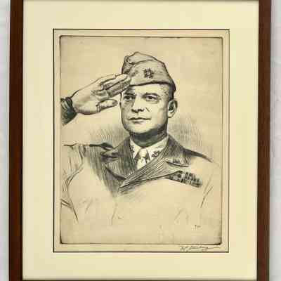 Eisenhower saluting