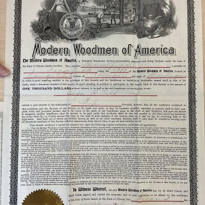 Modern Woodmen of America documents