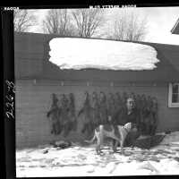 Lloyd Engle Sr. and fox pelts