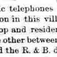          cr1894030201TwoElectricTelephonesInSaug.jpg; S.C. Reed and Charles Bird's residence and the Rogers and Bird dock
   