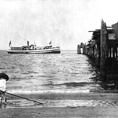 LO36 Boat - boy on beach