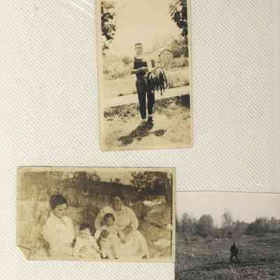 ES90001.JPG 871KB: Top - Frank Sewers with catch of fish
Lower left - "Grandma, Mom, babies"