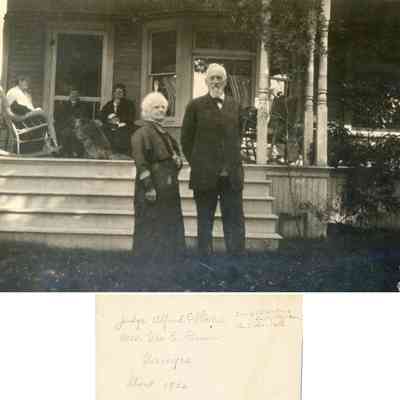 Alfred Wallin - Mrs Geo Dunn ca 1910.jpg 3.6MB: Judge Alfred C. Wallin, son of C.C. Wallin and Dorothy Strong? Th? The Indian Child. Mrs. George E. Dunn, Ganges, about 1920. Possibly Dunn home on the lakeshore.