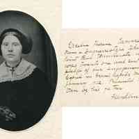          Orcelia Tanner Wallin.jpg 1.3MB; Oecelia Theresa Tanner from a daguerreotype taken in Saint Paul Minnesota when she was twenty one and sent to me as a pledge of our engagement. Copied in Grand Rapids Michigan in January 1912 [191/2]. Presented to her son Van by his father. Franklin B. Wallin.
   