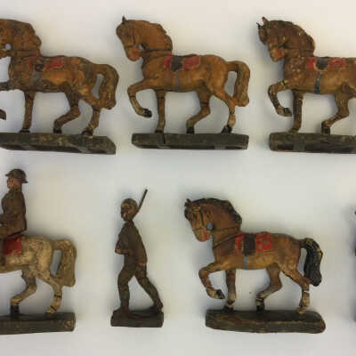 Toy soldiers and horses
