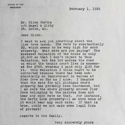 Letter to Glion Curtis