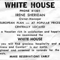          Advertisement - Ca 1950; White House ad
   