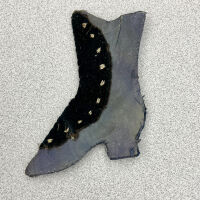          6. Hand sewn lady's high top shoe decoration
   