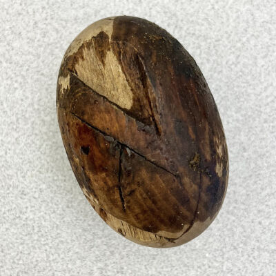 14. Wooden egg, perhaps for darning
