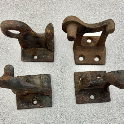 17. two pairs of steel latches