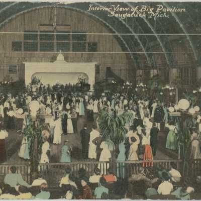 Interior View of Big Pavilion Postcard