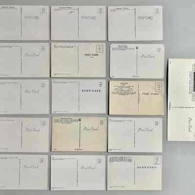 Sixteen color postcards back