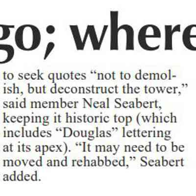 Commerical Record 4 April 2024: Removal of Douglas emergency warning siren tower. Tower was taken down on 24 April 2024.