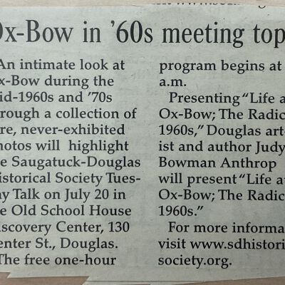Ox-Bow in the 1960s Meeting Topic