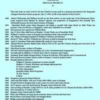 Douglas Directory and Yoder Timeline