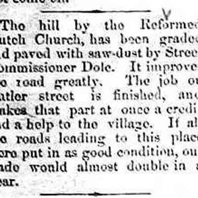 cr1871080503SaugRoadWork.jpg: Reformed Dutch Church, Street Commissioner Dole
