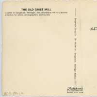          The Old Grist Mill Postcard Reverse
   