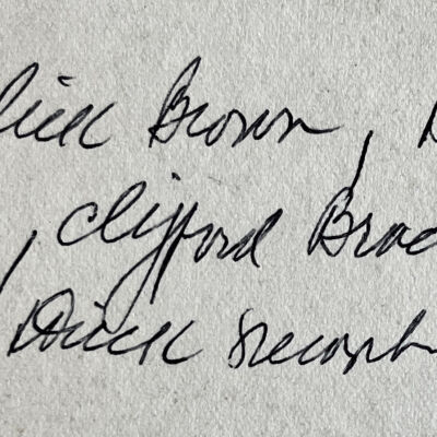 names written on the back